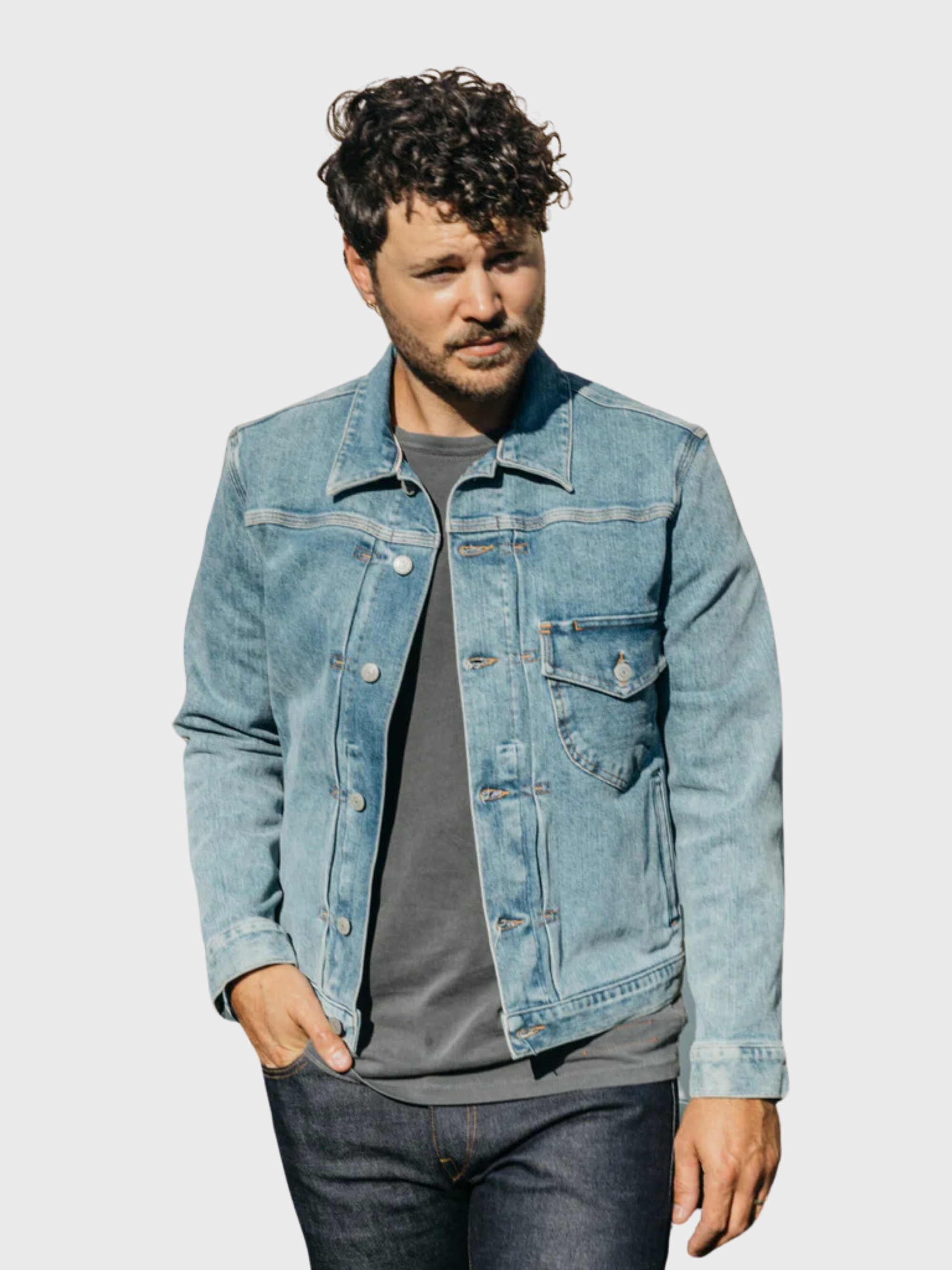 Kato The Blade 10.5 Oz Jean Jacket Jimmy Indigo-Men's Jackets-Howard-Surrey-Canada