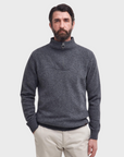 Barbour Nelson Essential Half Zip Jumper Storm Grey-Men's Sweaters-Howard-Surrey-Canada