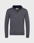 Barbour Nelson Essential Half Zip Jumper Storm Grey-Men's Sweaters-Howard-Surrey-Canada