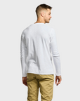 Easy Mondays LS Henley Slub White-Men's T-Shirts-Howard-Surrey-Canada