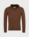 Barbour Sweater Nelson Essential Half Zip Jumper Dark Sand-Men's Sweaters-Howard-Surrey-Canada