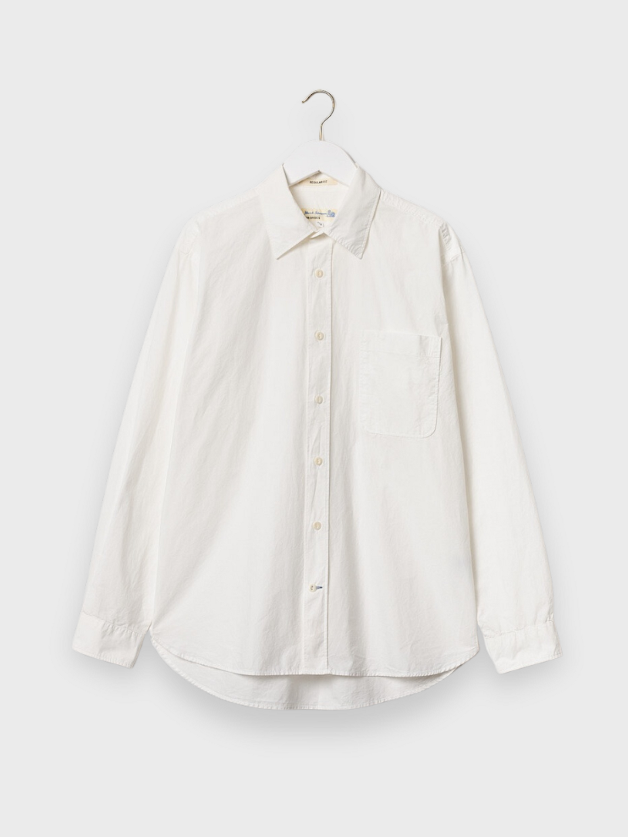 Merz Shirt 4.2 Oz Poplin Relaxed Fit White-Men's Shirts-Brooklyn-Vancouver-Yaletown-Canada