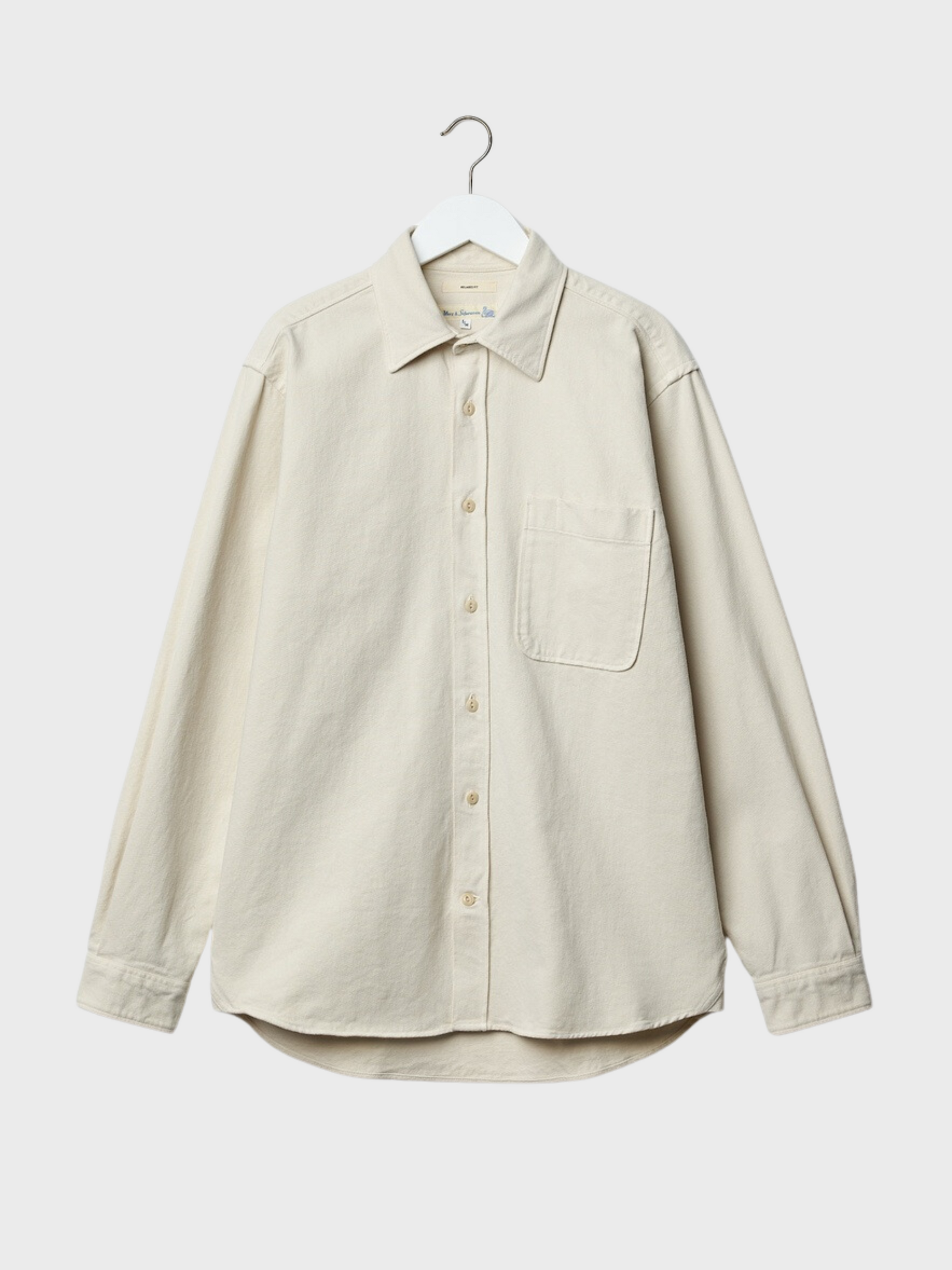 Merz Shirt 9.2 Oz Broken Twill Relaxed Fit Nature-Men's Shirts-Brooklyn-Vancouver-Yaletown-Canada