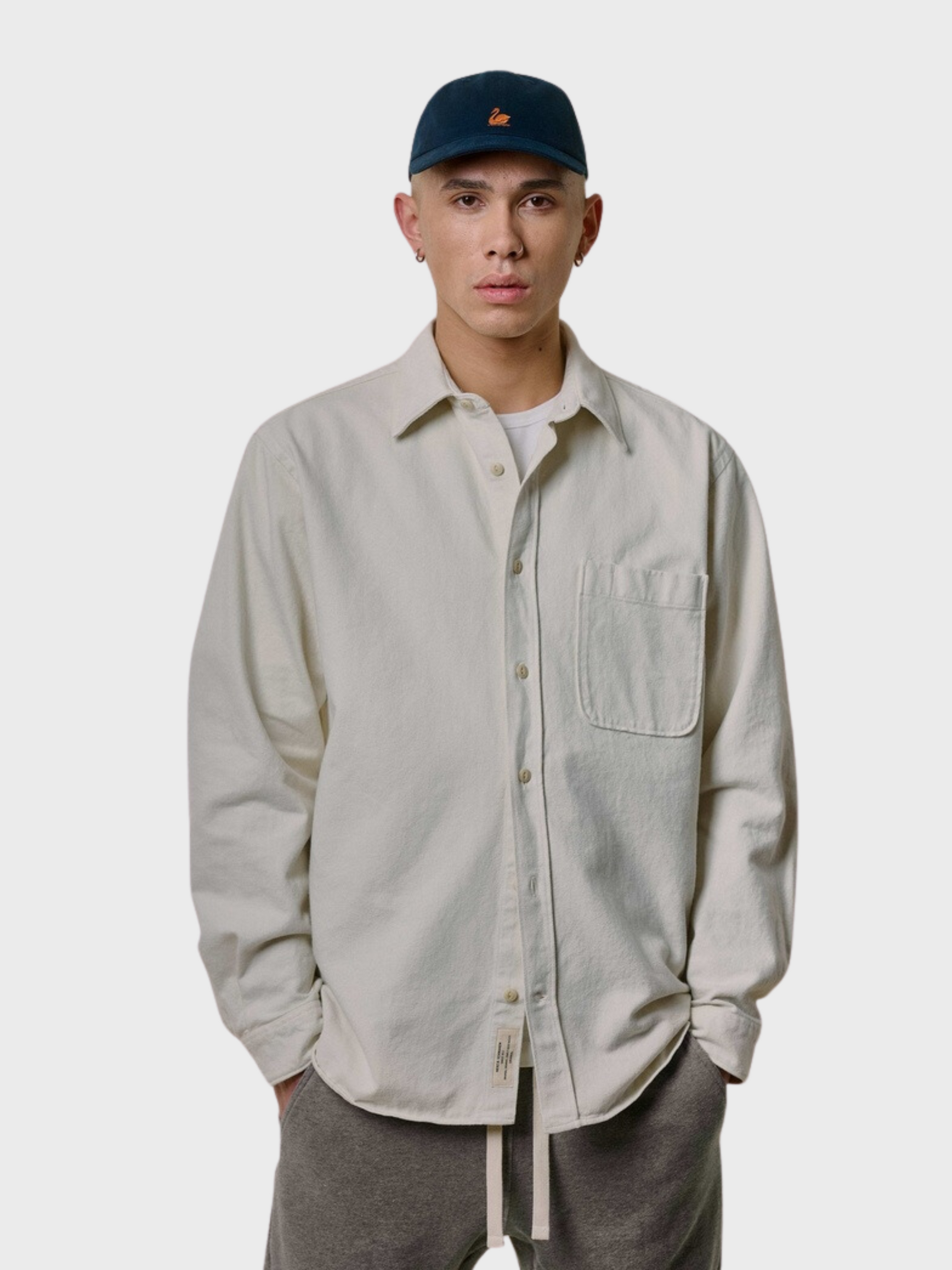 Merz Shirt 9.2 Oz Broken Twill Relaxed Fit Nature-Men's Shirts-Brooklyn-Vancouver-Yaletown-Canada