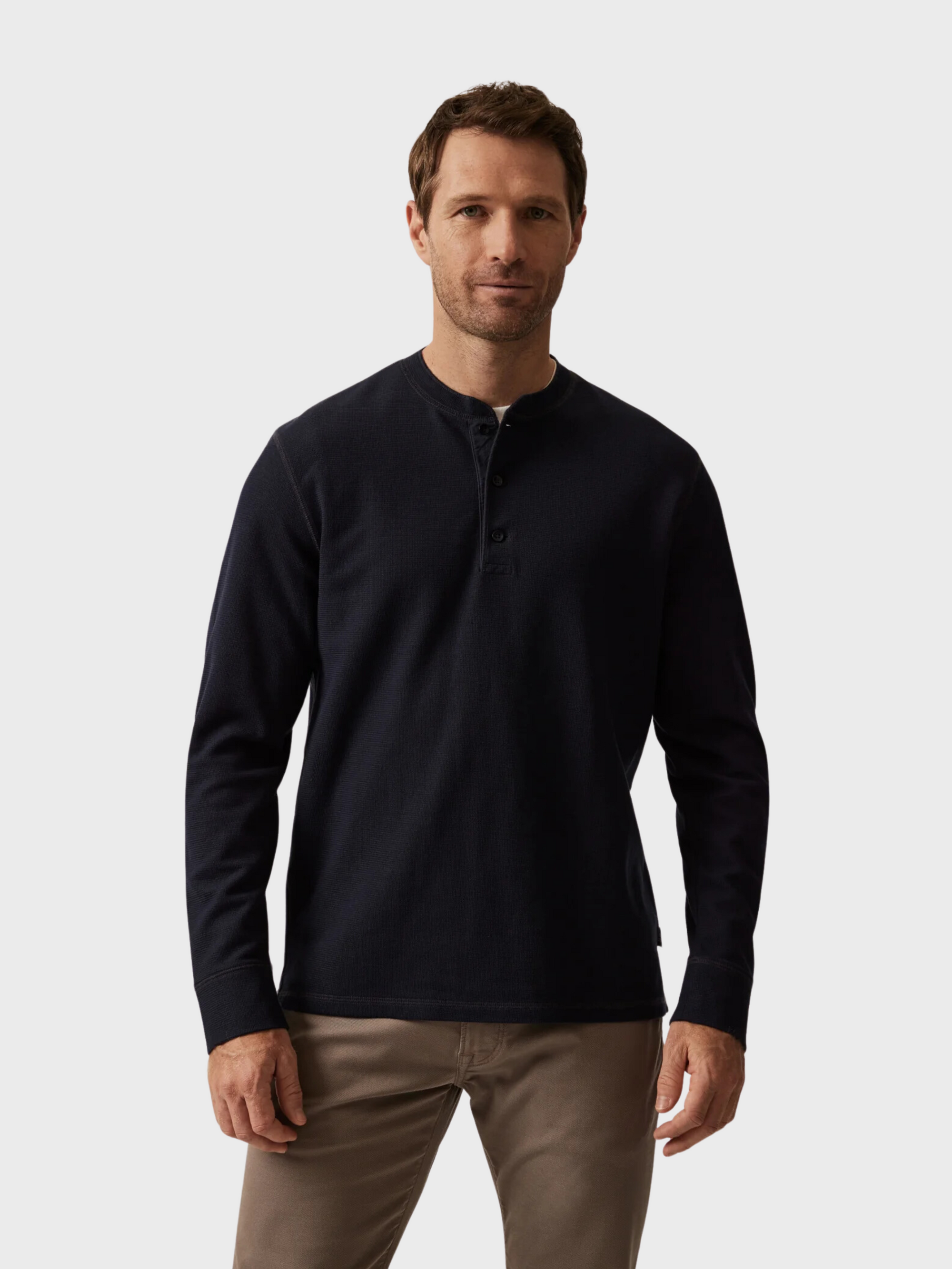 34 Heritage LS Henley Navy-Men's T-Shirts-Howard-Surrey-Canada