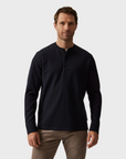 34 Heritage LS Henley Navy-Men's T-Shirts-Howard-Surrey-Canada