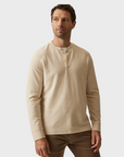 34 Heritage LS Henley Oatmeal-Men's T-Shirts-Howard-Surrey-Canada