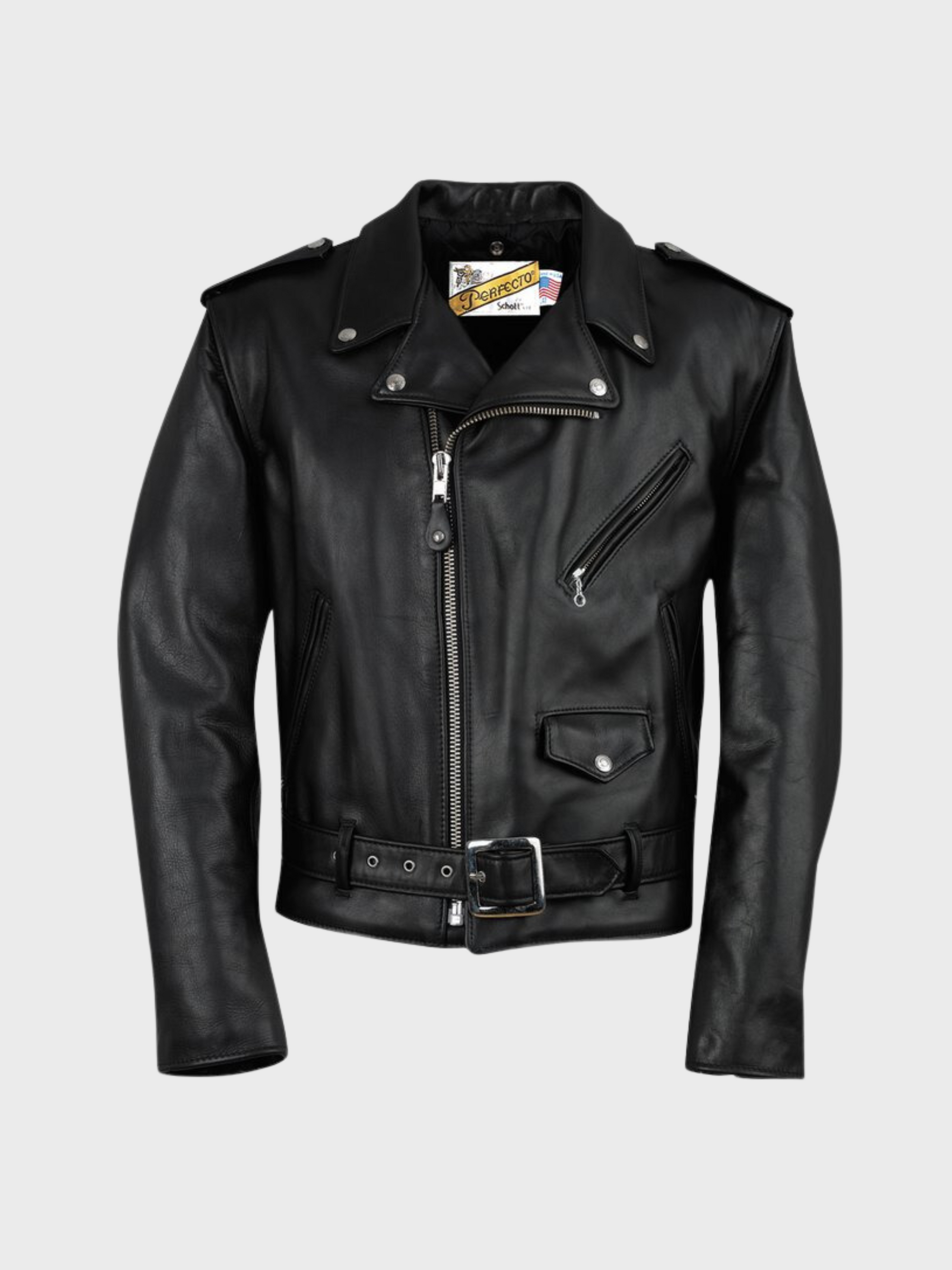 Schott CORE Cowhide Perfecto Leather Jacket-Men's Leather Jackets-Howard-Surrey-Canada