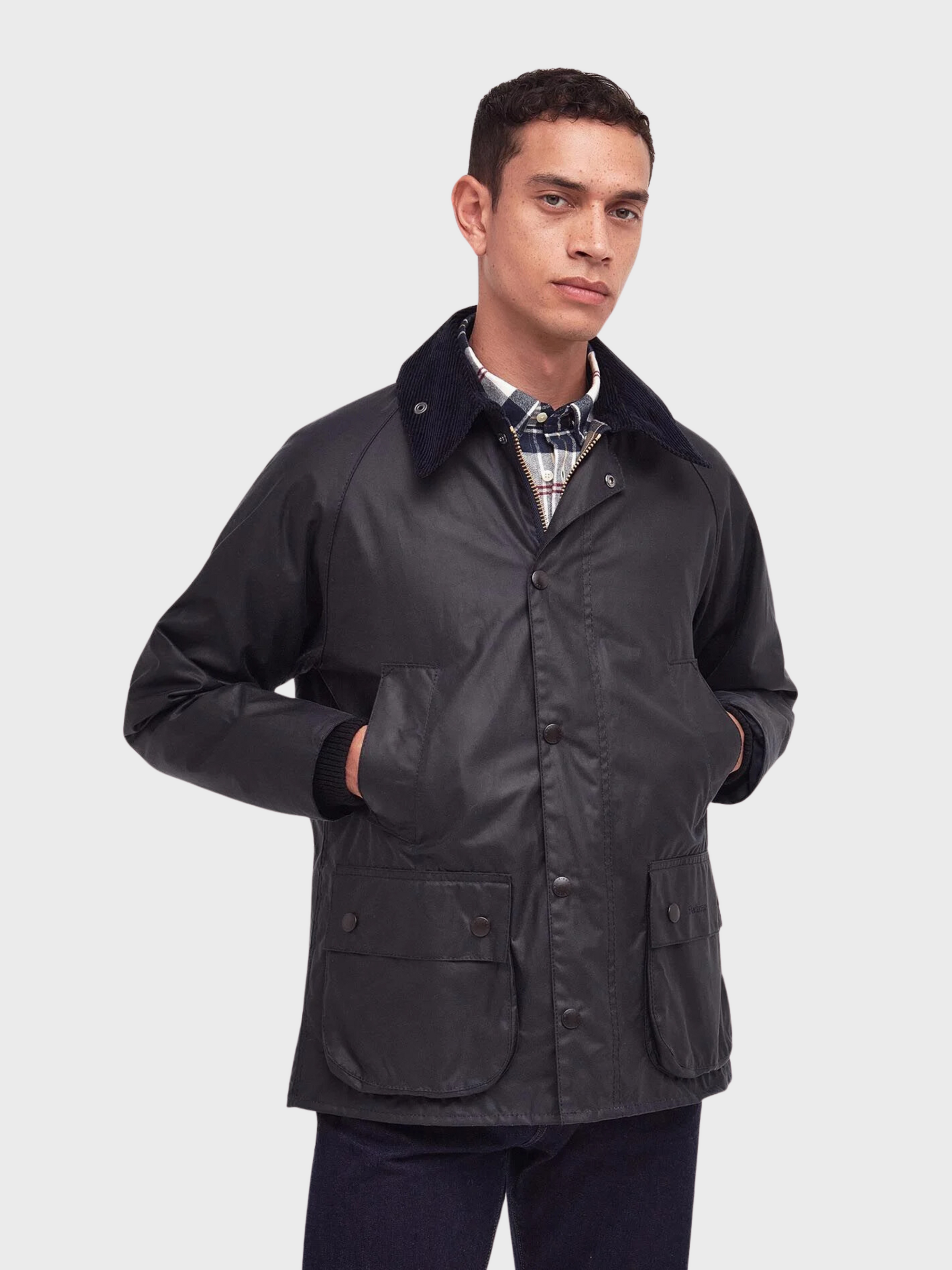 Barbour Bedale Wax Coat - Navy-Men's Coats-Brooklyn-Vancouver-Yaletown-Canada