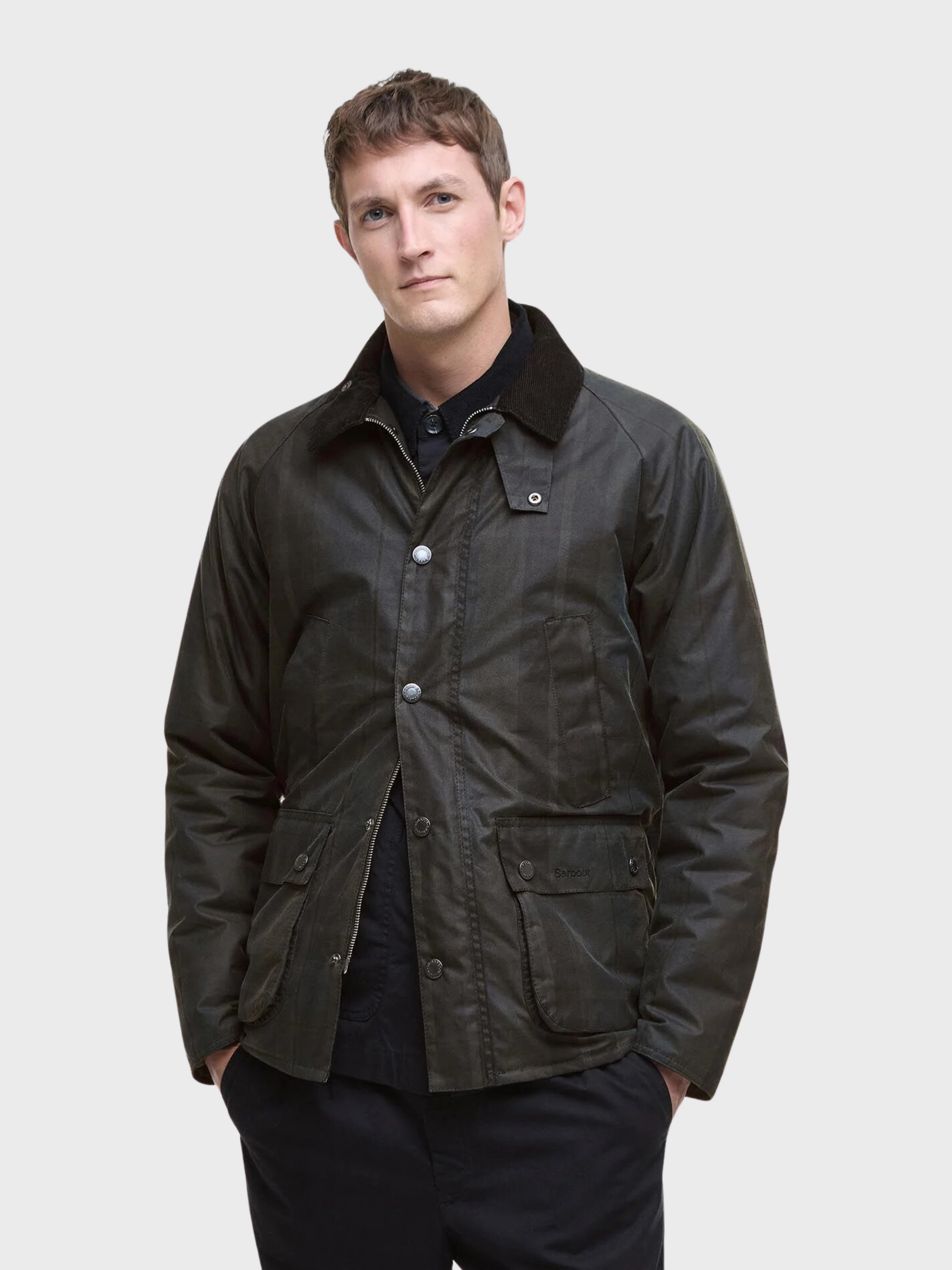 Barbour Bedale Wax Coat - Check Dundee-Men&#39;s Coats-Brooklyn-Vancouver-Yaletown-Canada