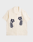 Far Afield Stachio SS Shirt - Floral Flock White-Men's Shirts-Brooklyn-Vancouver-Yaletown-Canada