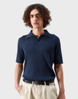 Far Afield Tee Shirt Jacobs Polo Lace - Navy Iris-Men's T-Shirts-Brooklyn-Vancouver-Yaletown-Canada
