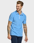 Easy Mondays Towel Terry Polo Tee - Azure-Men's T-Shirts-Brooklyn-Vancouver-Yaletown-Canada