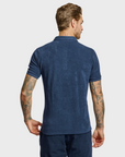 Easy Mondays Towel Terry Polo Tee - Navy-Men's T-Shirts-Brooklyn-Vancouver-Yaletown-Canada