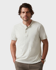 34 Heritage Slub Short Sleeve Henley Tee - Ivory-Men's T-Shirts-Brooklyn-Vancouver-Yaletown-Canada