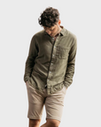 Kato Gauze Ripper Shirt Military Green-Men's Shirts-Howard-Surrey-Canada