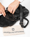 Aunts & Uncles Bags Goatee Crossover Bag Charcoal Black-Men's Bags-Howard-Surrey-Canada