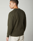 Peregrine Sweater Ford Crew Olive-Men's Sweaters-Howard-Surrey-Canada