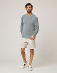 Peregrine Harry Cotton Jumper Washed Denim-Men's Sweaters-Brooklyn-Vancouver-Yaletown-Canada