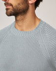 Peregrine Harry Cotton Jumper Washed Denim-Men's Sweaters-Brooklyn-Vancouver-Yaletown-Canada