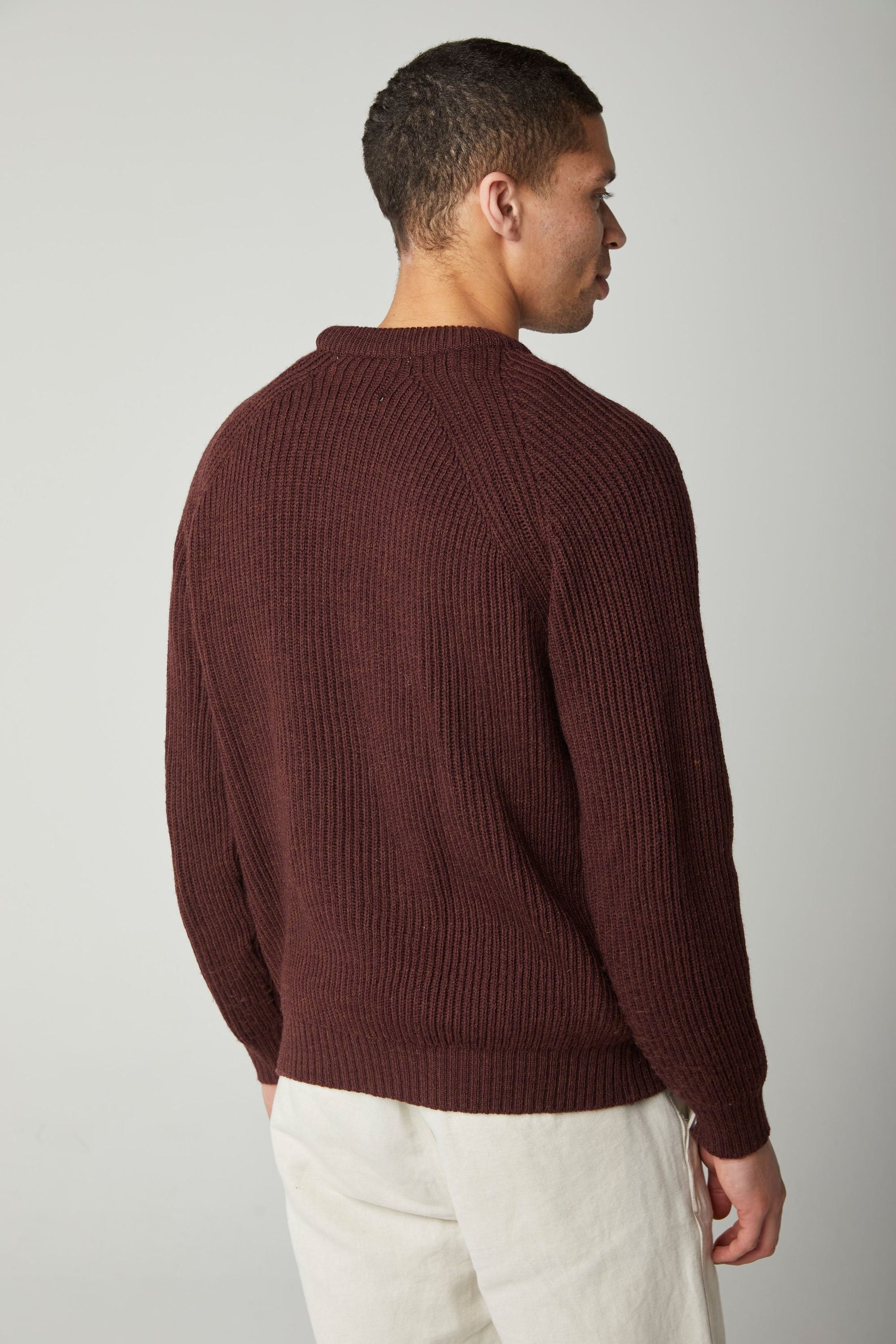 Peregrine Sweater Ford Crew Shiraz-Men's Sweaters-Howard-Surrey-Canada