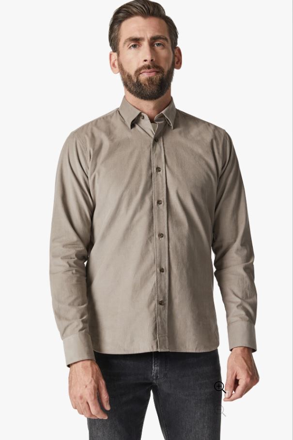 34 Heritage Men's Linen Chambray Shirt in Simply Taupe – 34 Heritage Canada